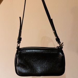 Black Leather Shoulder Bag
